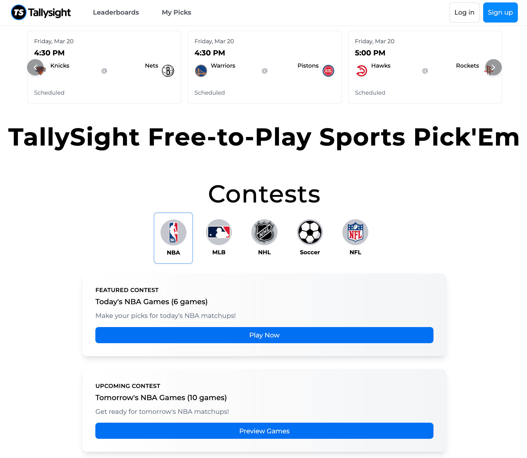 Sports Pick'em Web Application